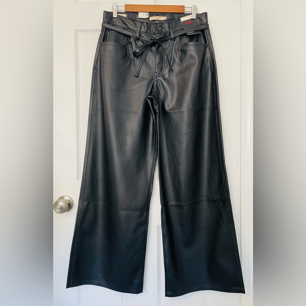 Levis Faux Leather Baggy Pant (28X31)